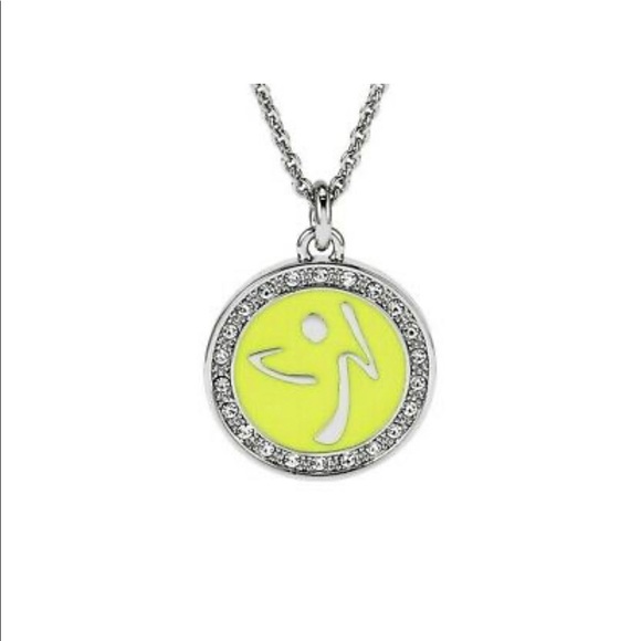 Zumba Silver Zumbito Necklace Swarovski Crystals - Picture 2 of 7